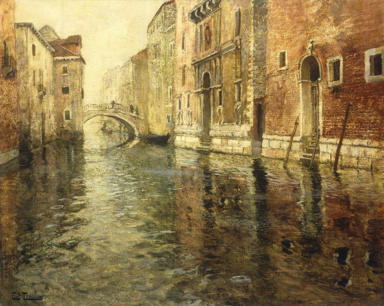 Venedik Kanalı Sahnesi by Frits Thaulow