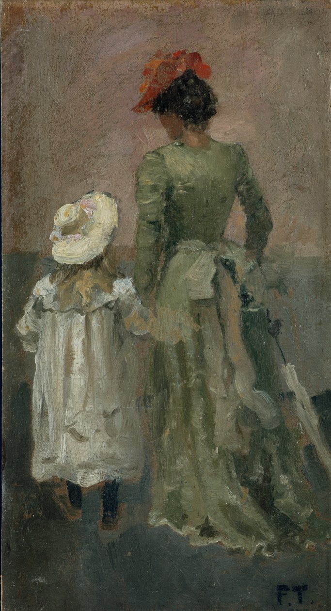 Alexandra Thaulow, Ingrid ile by Fritz Thaulow