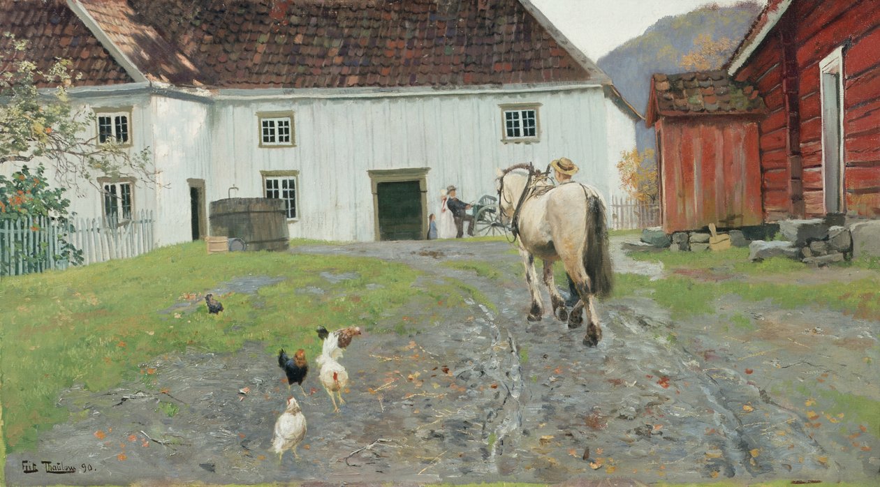 çiftlik bahçesinde by Fritz Thaulow