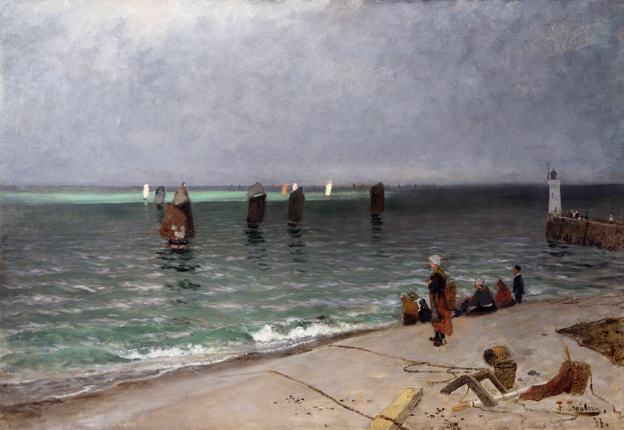 uskumru balıkçıları by Fritz Thaulow