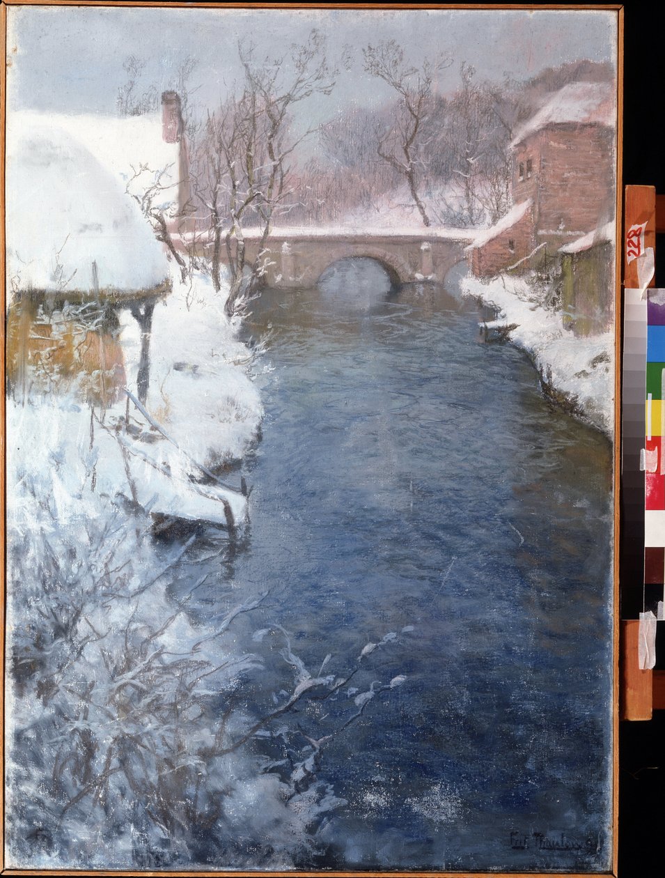 Frits Thaulow (Johann Frederik) (1847-1906) tarafından Kış Nehir Manzara Tablosu Uzak Doğu Sanat Müzesi, Habarovsk Rusya by Fritz Thaulow