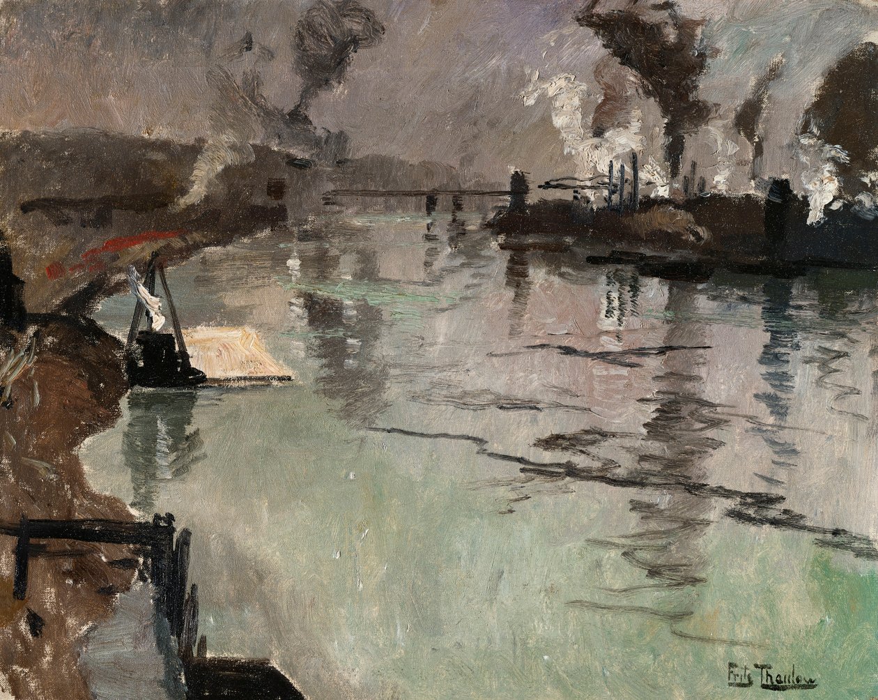 Nehir boyunca bacalar by Frits Thaulow