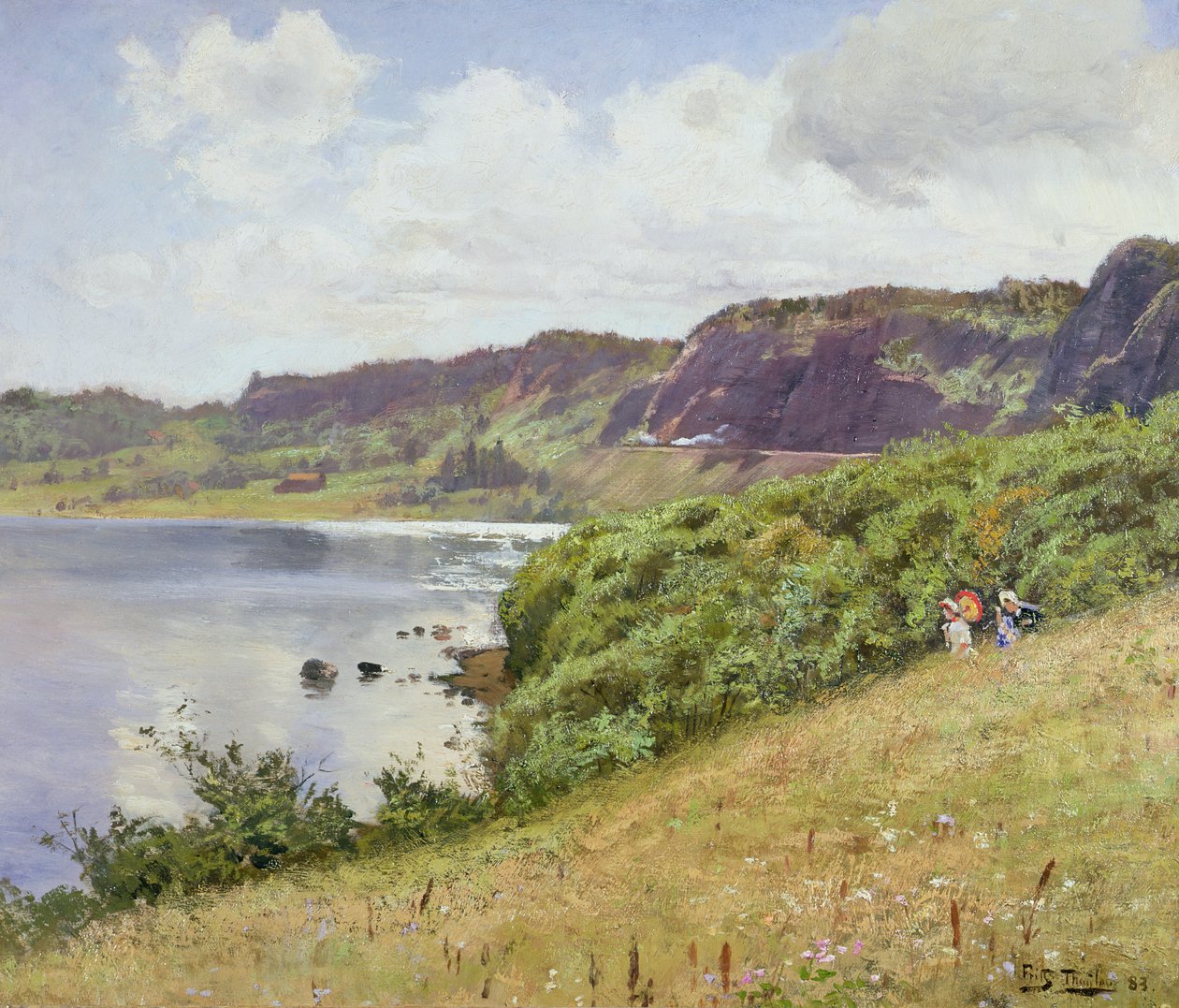 Norveç Kırsalında Yürüyen İki Kadın, 1883 by Frits Thaulow