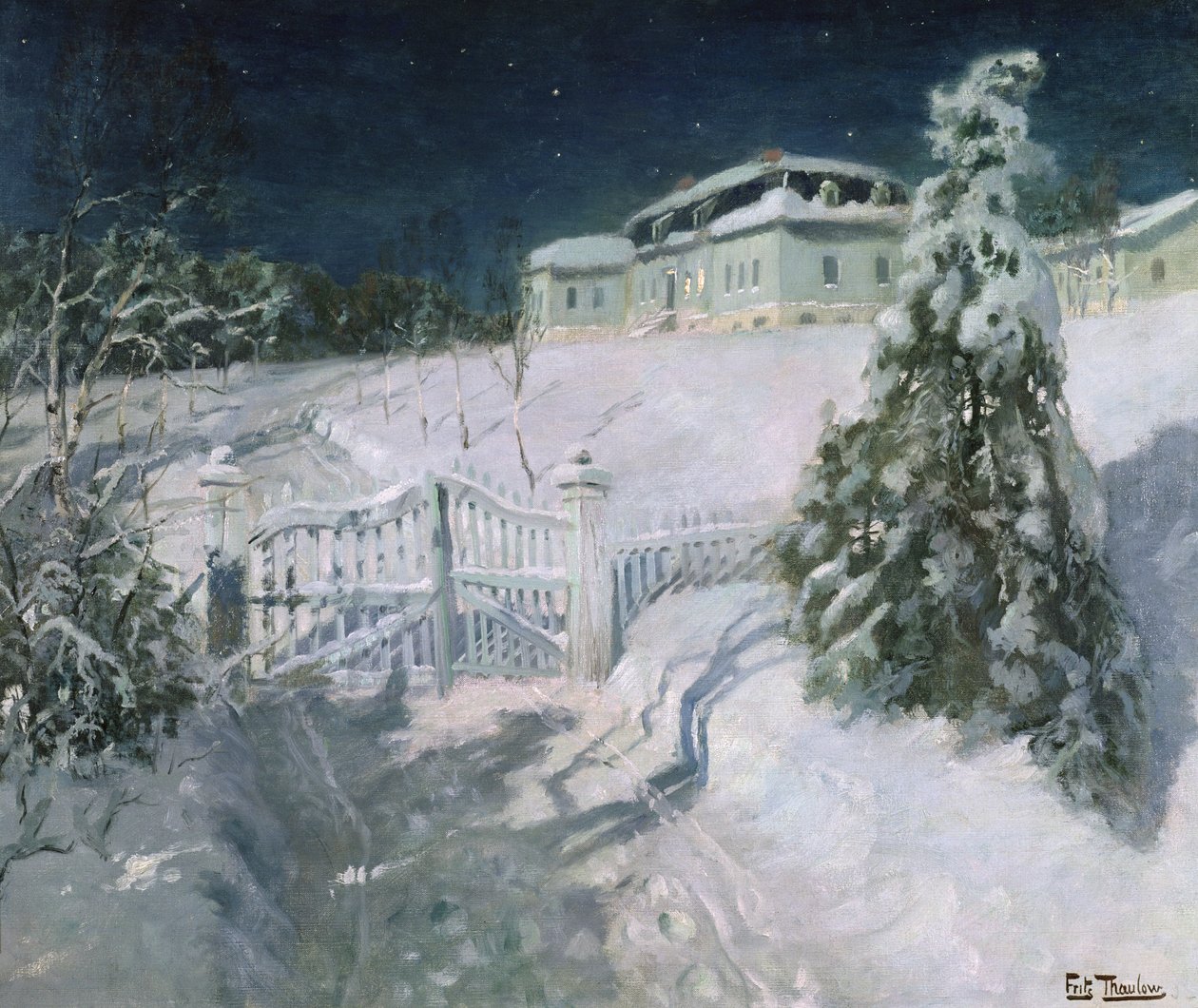 İsimsiz (tuval üzerine yağlı boya) by Fritz Thaulow