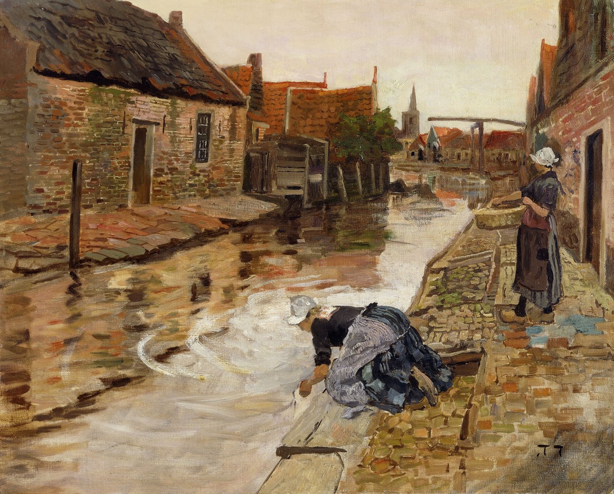 volendam, by Frits Thaulow