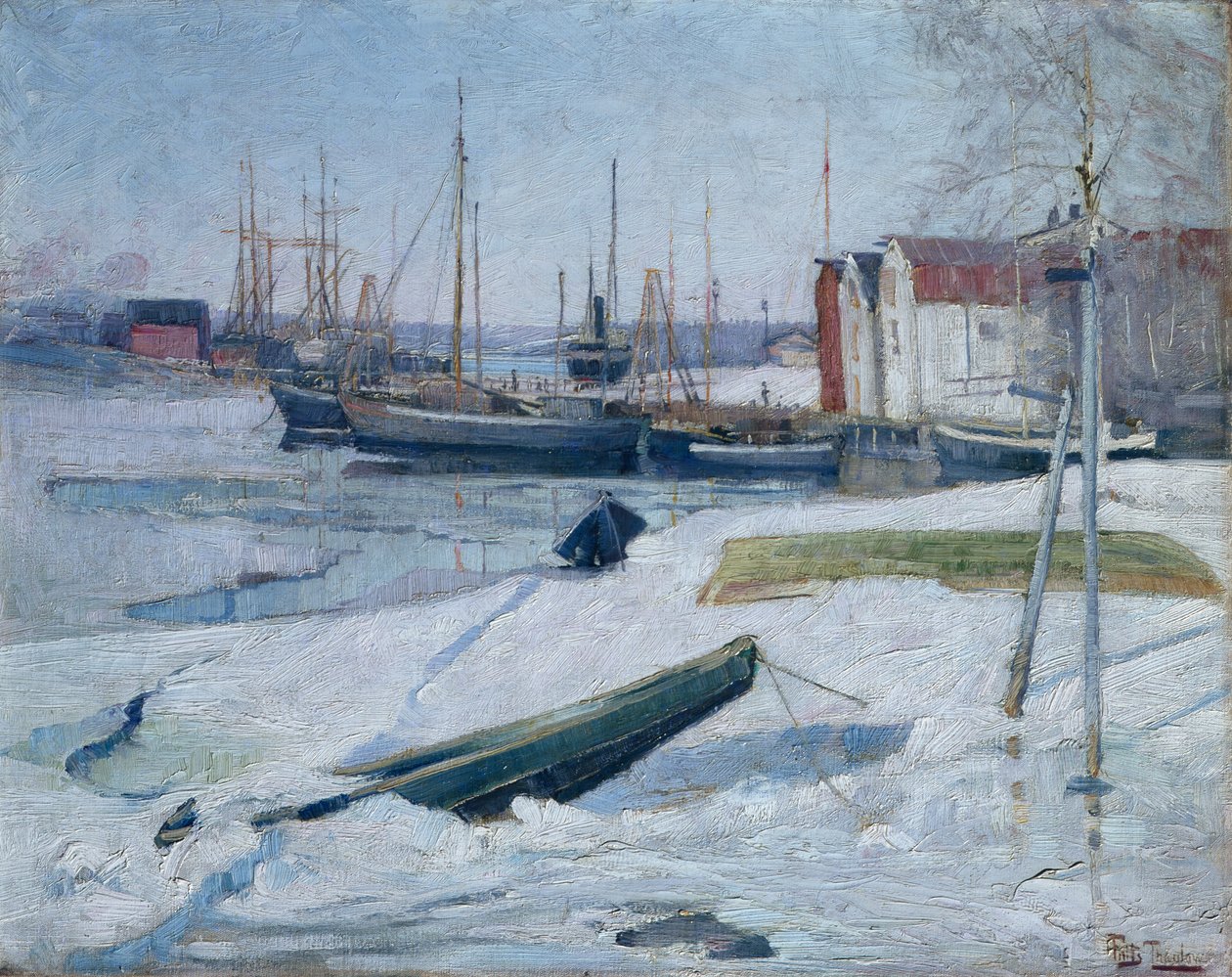 Limanda kış, Oslo fiyordu by Fritz Thaulow