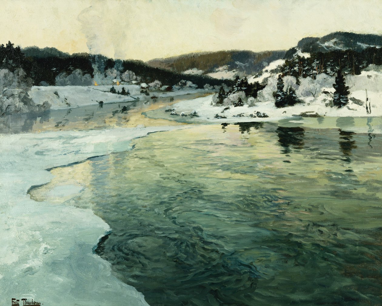 Lillehammer Yakınlarındaki Mesna Nehri