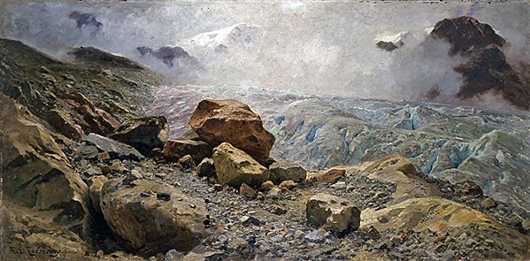 Buzul (tuval üzerine yağlı boya) by Fritz Wilhelm Rabending
