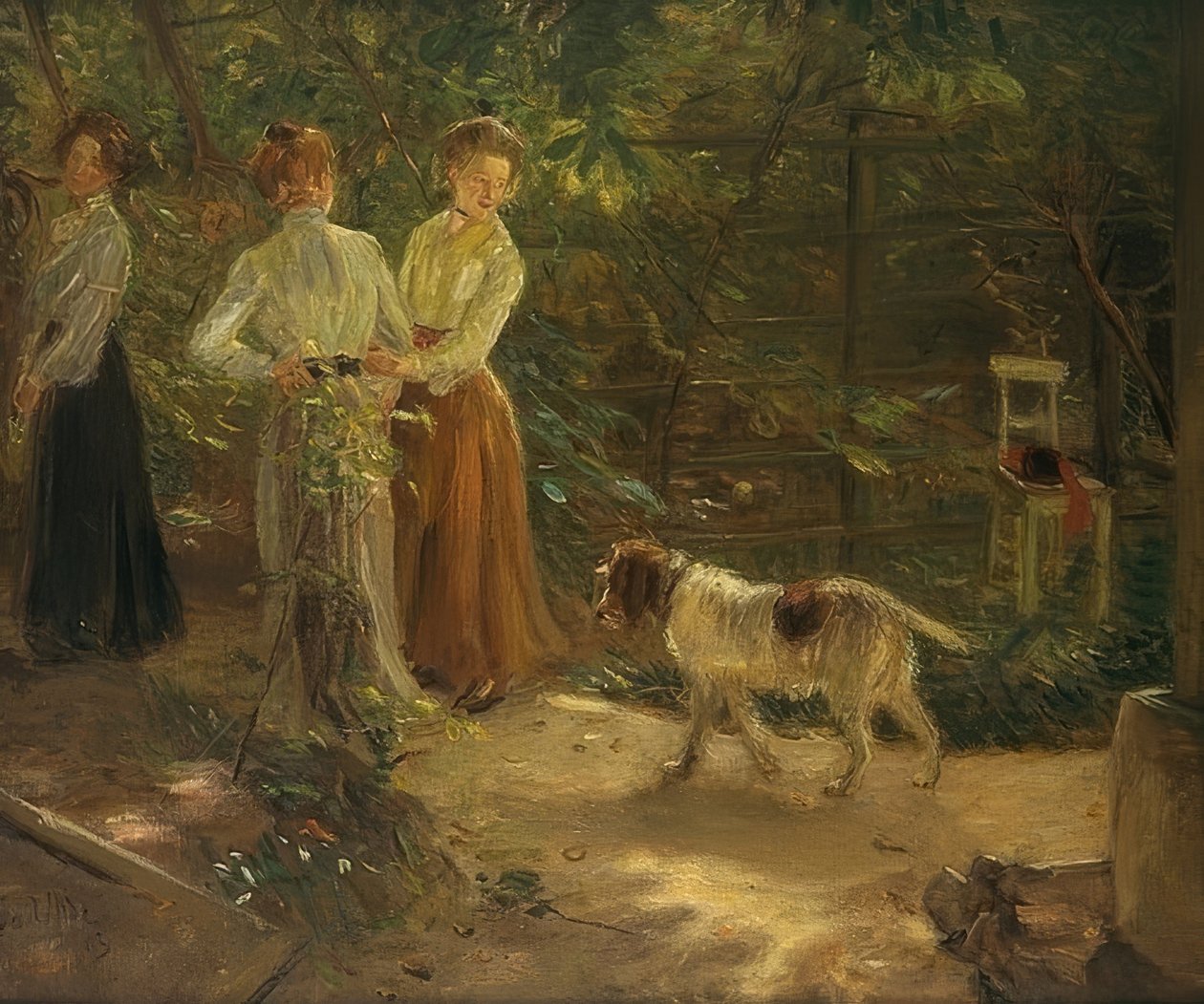 Bahçe yolu. 1903 by Fritz von Uhde