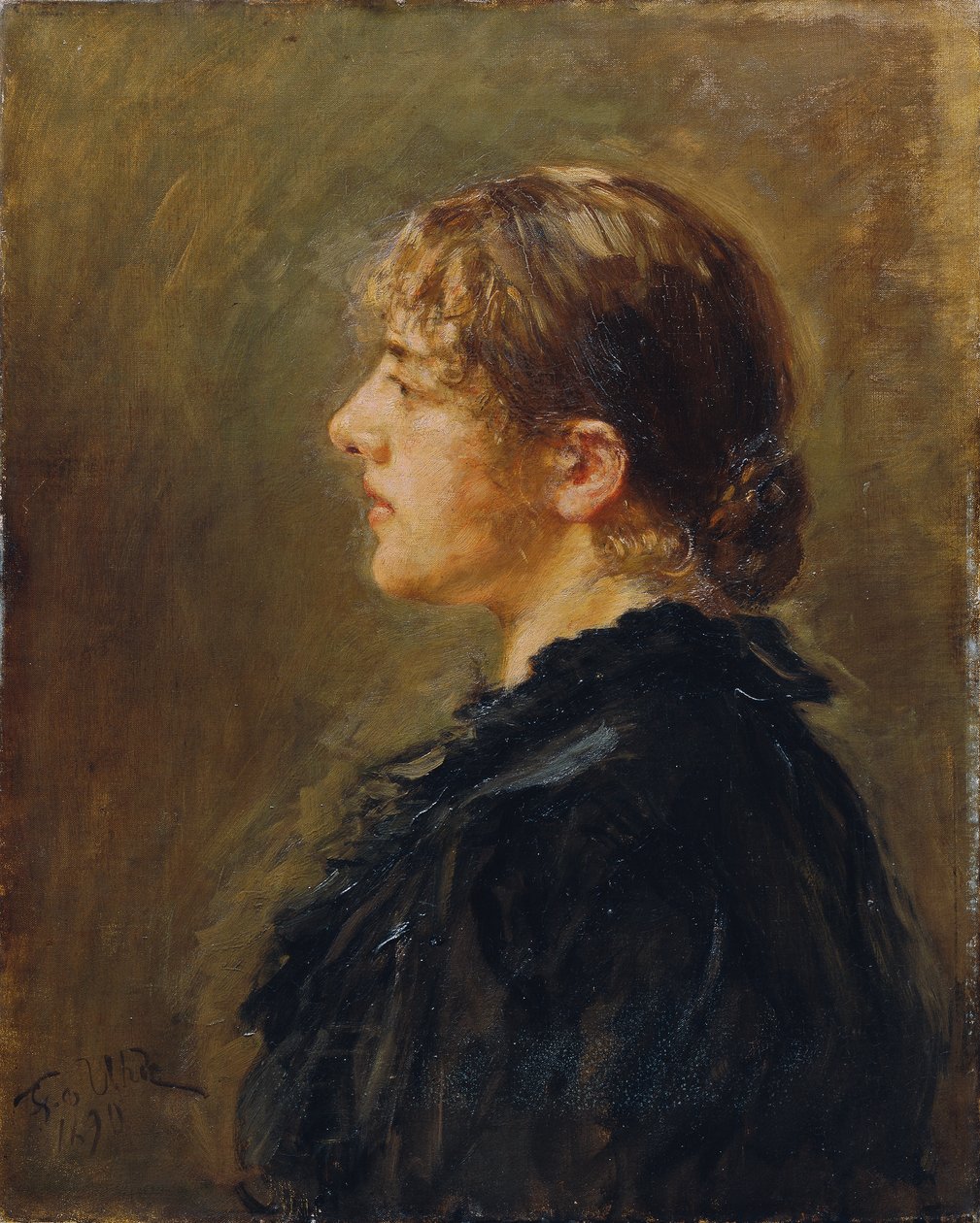sanatçının kızı by Fritz von Uhde