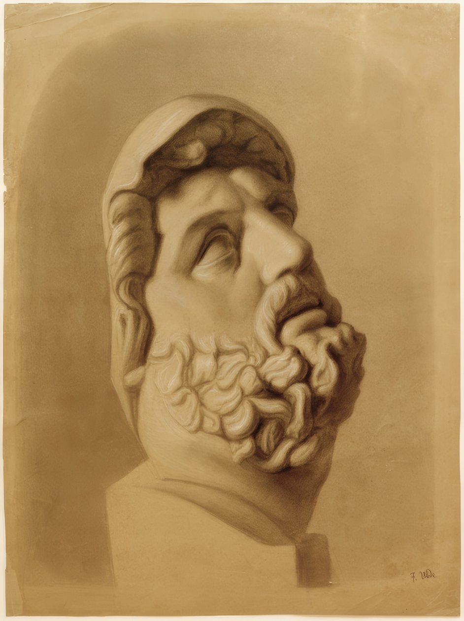 Kopfdetail des Laokoon by Fritz von Uhde