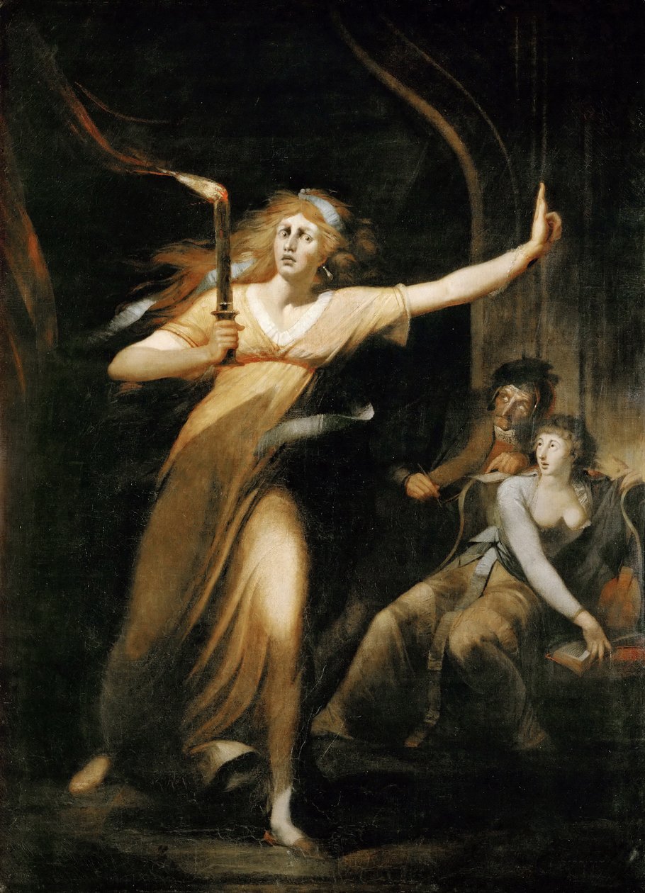 Lady Macbeth Uykusunda Yürürken by Füssli