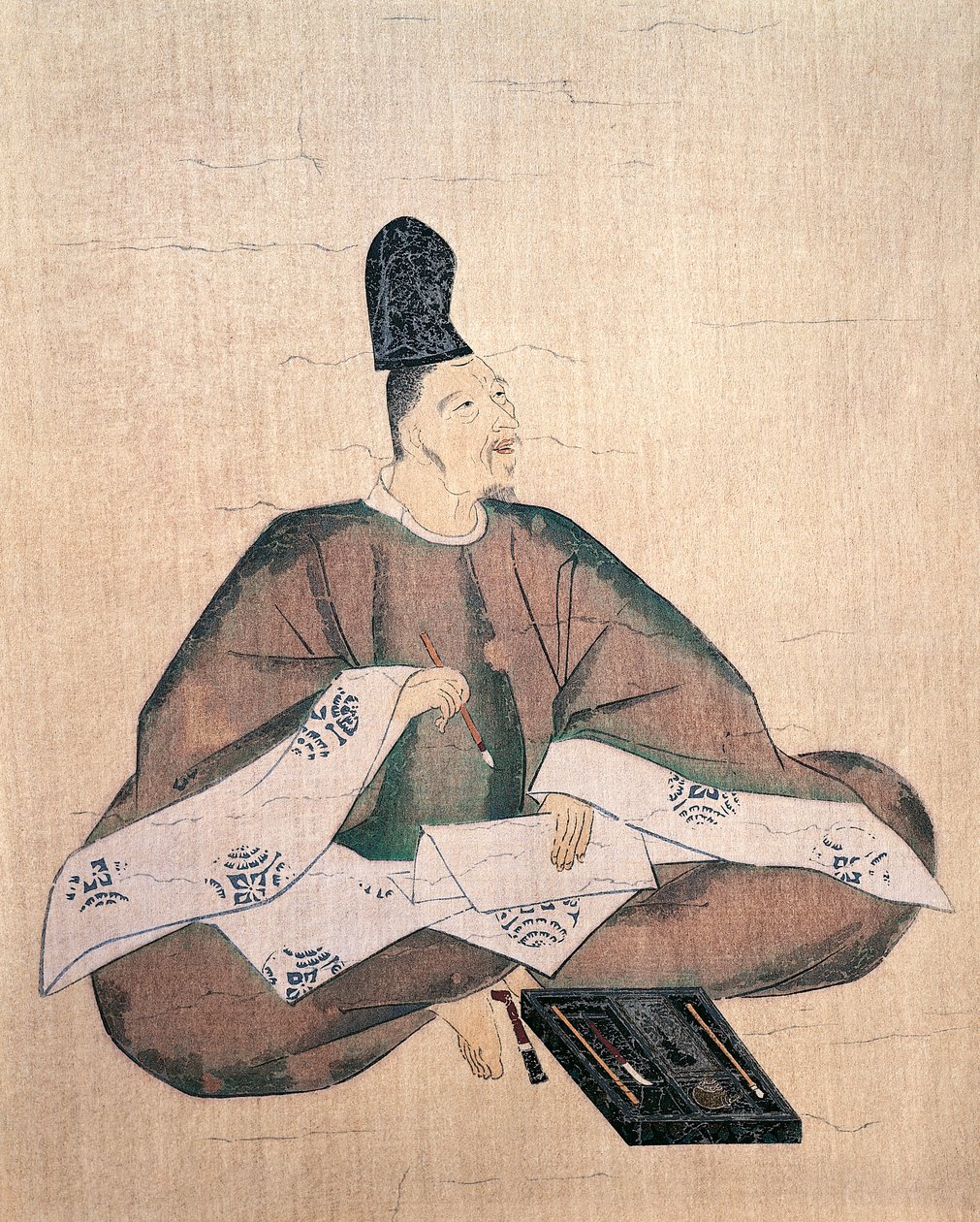 Fujiwara no Nobuzane (1176 veya ca 1177-1265), Japonya, Japon Uygarlığına atfedilen şair Yamabe no Akahito