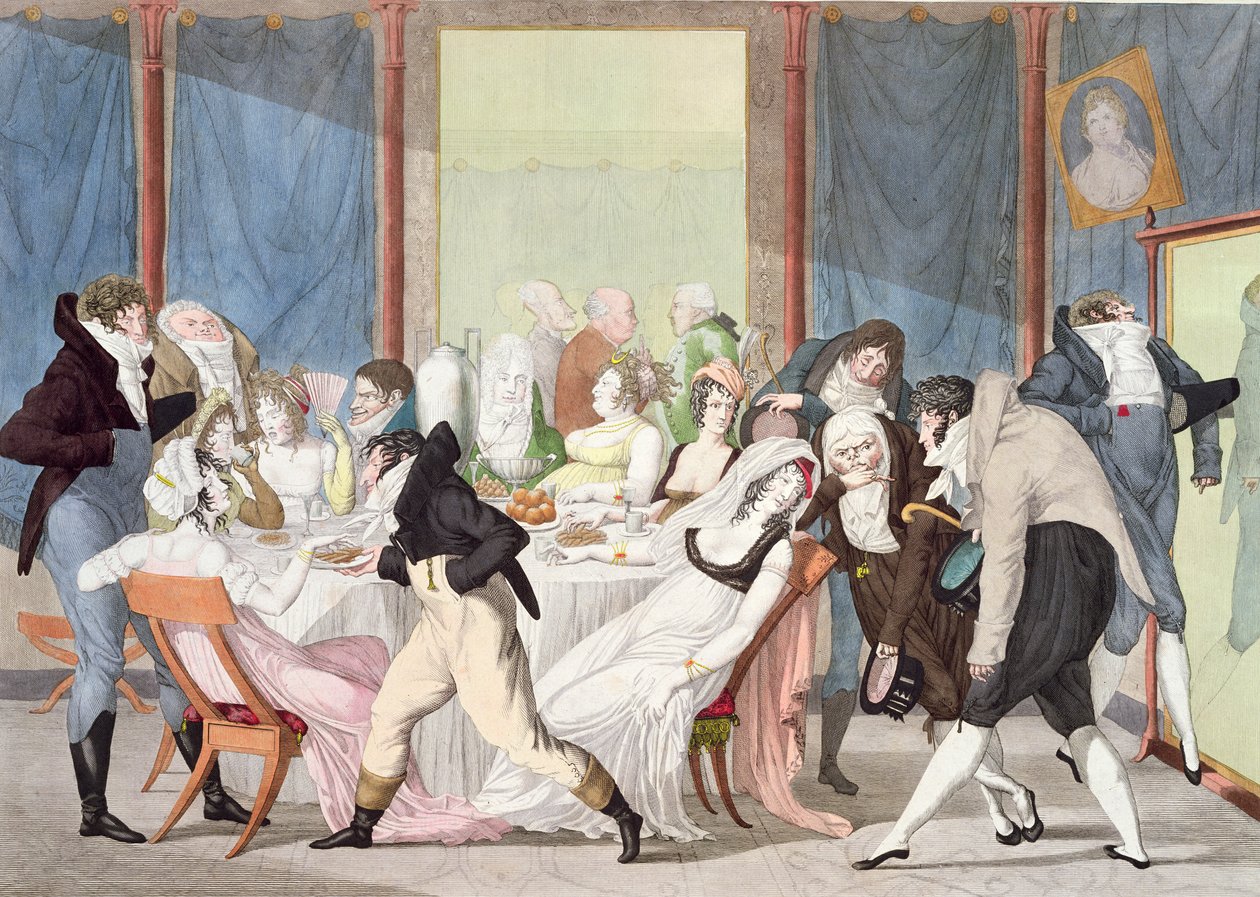 A Parisian Tea Party , c.1800  by Fulchran Jean Harriet