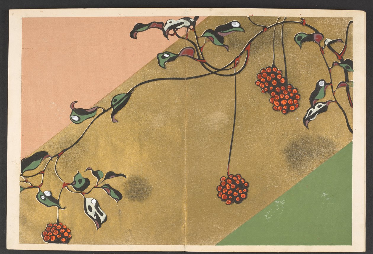 Shasei sôka môyô, Hayattan bitki ve çiçek desenleri by Furuya Korin