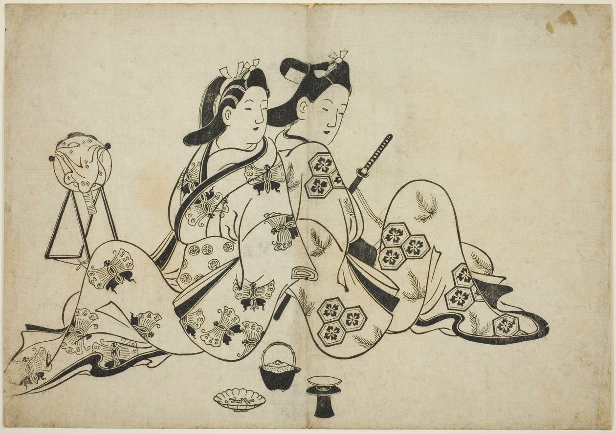 12 baskılık bir seriden arka arkaya by Furuyama Moroshige