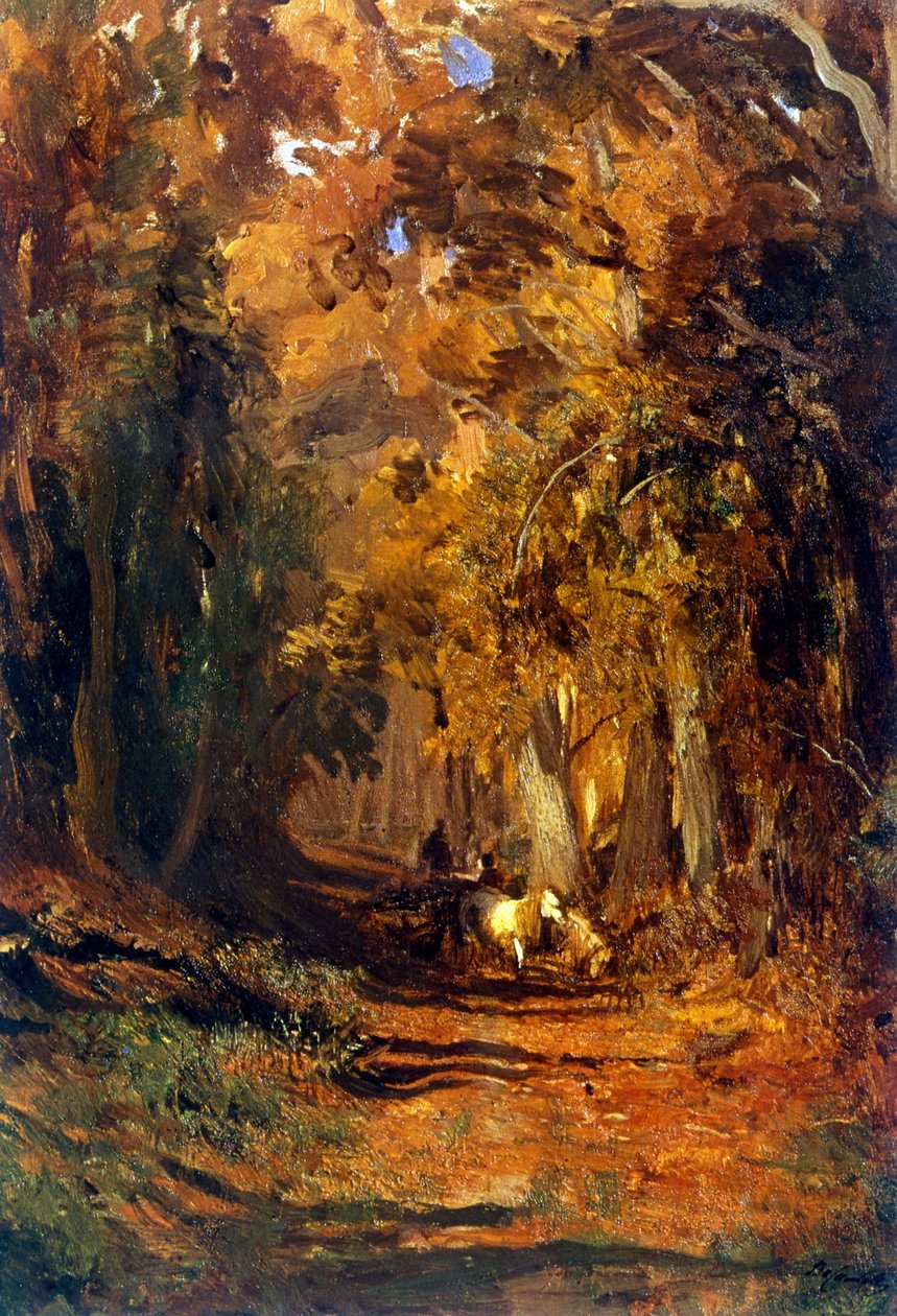 1870 dolaylarında Sonbaharda Orman (resim) by Fyodor Alexandrovich Vasilyev