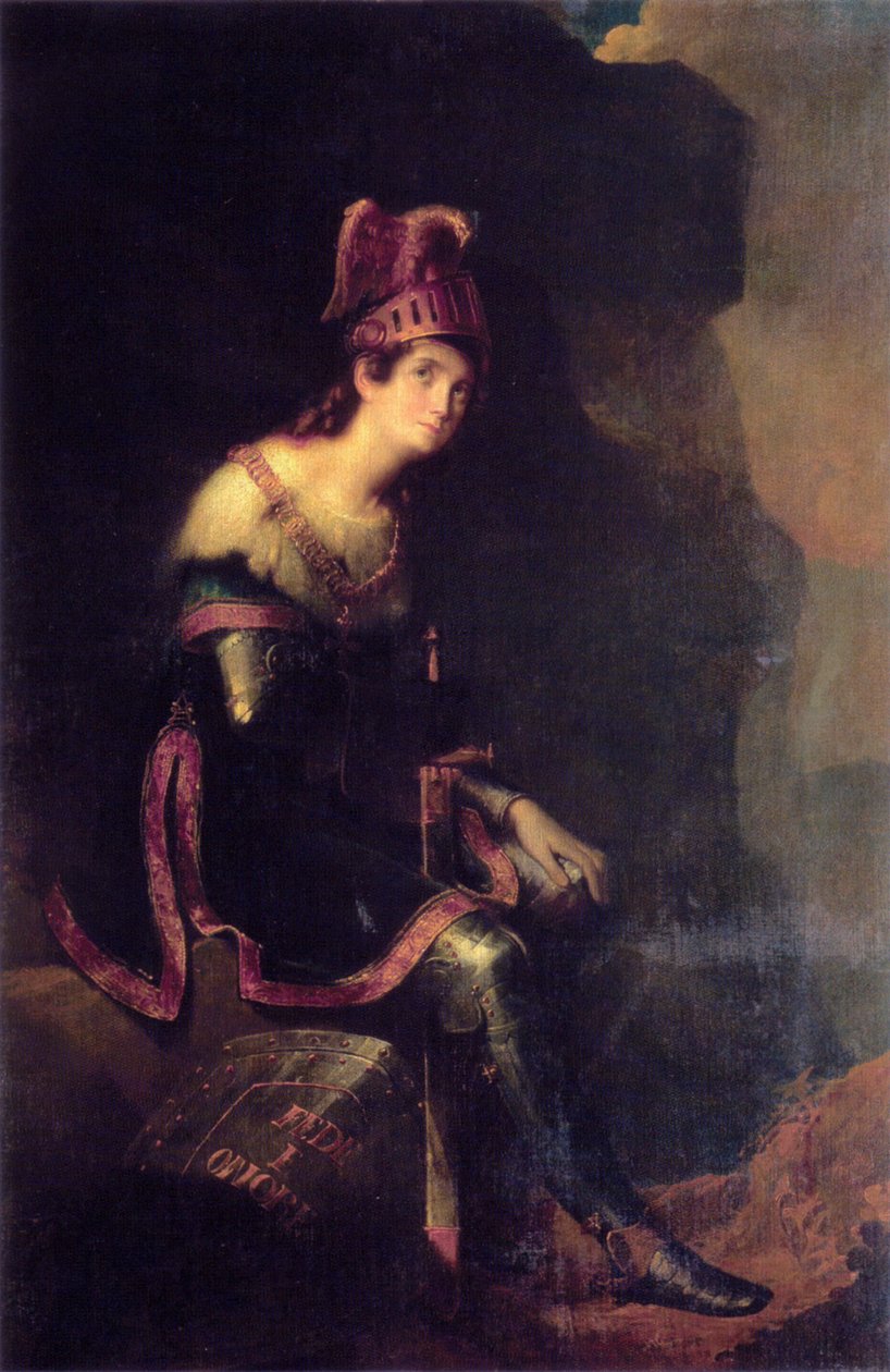Tancred Alışkanlığı içinde Prenses Zinaida Alexandrovna Volkonskaya 1792-1862 portresi by Fyodor Antonovich Bruni