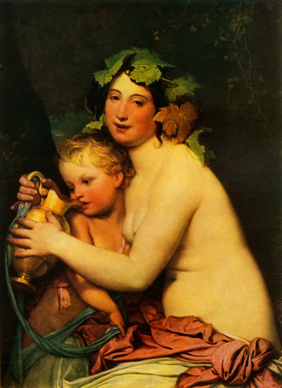 Amor ve Bacchante, 1828, 1965. by Fyodor Antonovich Bruni