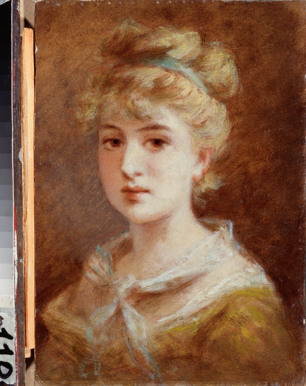 Une femme parisienne (Parisli Bir Kadın) - Resim Fyodor Petrovich Tchumakov (Tchoumakov) (1823-1911), tuval üzerine yağlı boya, 19. yüzyıl sonu - 20. yüzyıl başı, modernizm - M Tuganov Kuzey Osetya Sanat Müzesi, Vladikavkaz (Rusya ) by Fyodor Petrovich Tchumakov