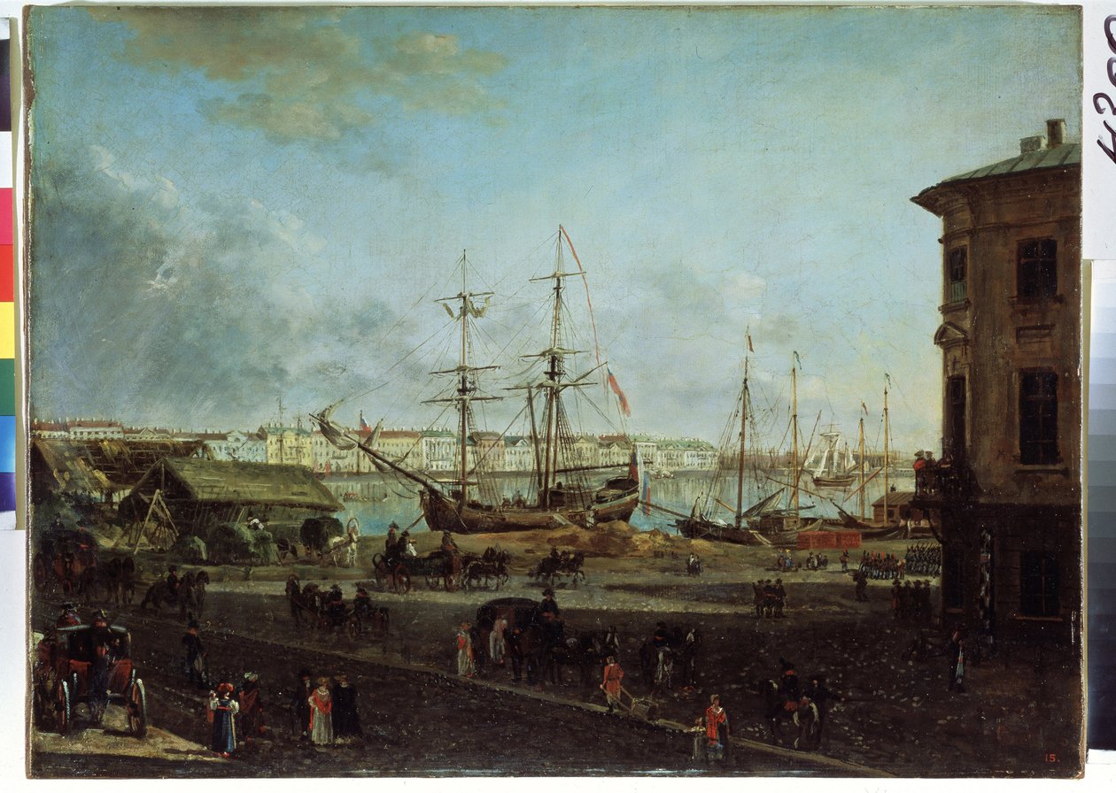 Vasilievsky adasından İngiliz setinin görünümü, Saint Petersburg (Vasilievsky adasından İngiliz setinin görünümü). Fyodor Yakovlevich Alexeev