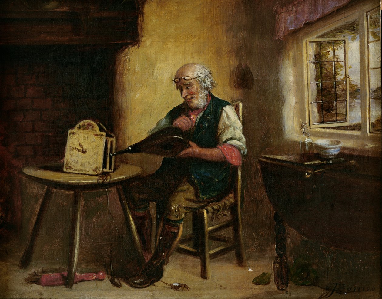 Saatin Temizlenmesi, 1880 by G. J. Barnes