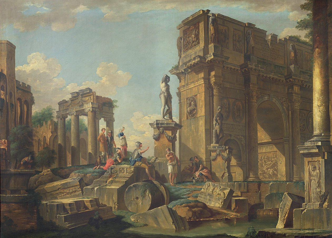 Konstantin Kemeri ile Mimari Bir Capriccio by Giovanni Paolo Pannini