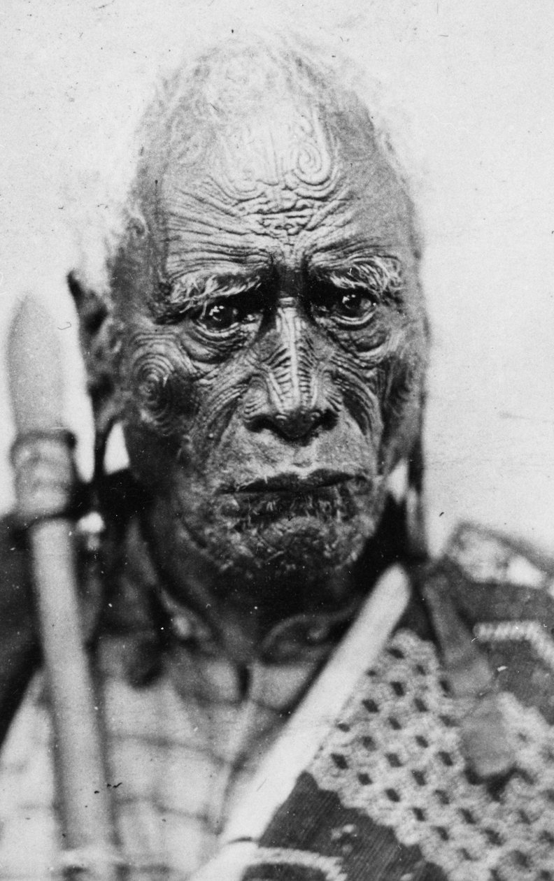 Maori bir adamın portresi, Taraia Ngakuti te Tumuhuia, 