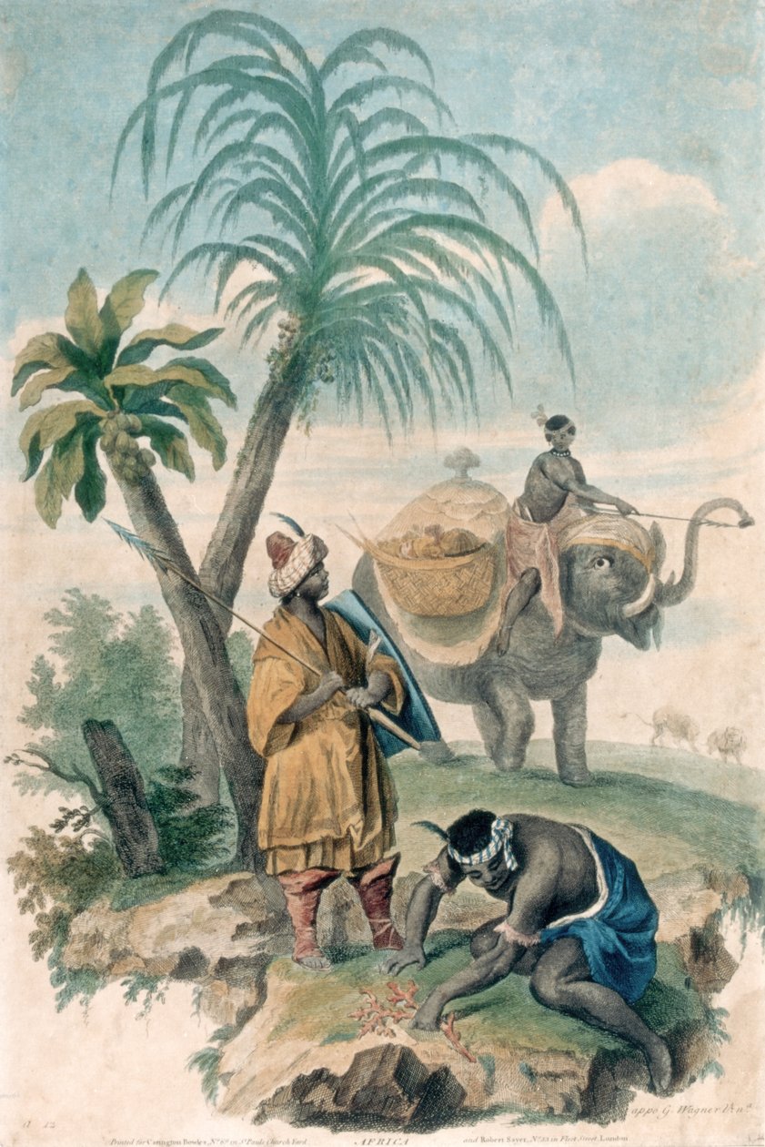 Afrika, yayınlandı c.1790 (gravürlü gravür) by G. Wagner