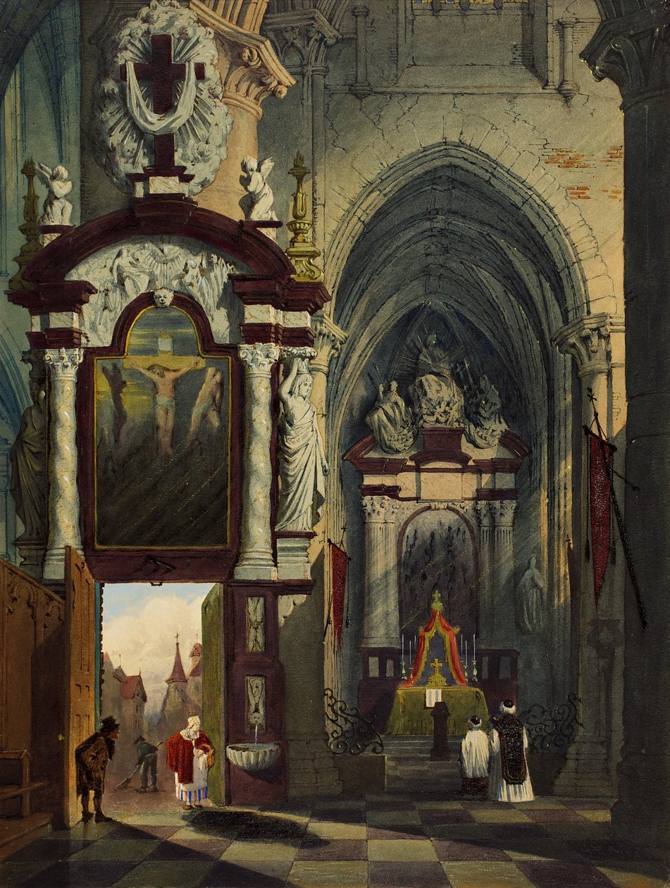 Antwerp Katedrali, 1878 (kağıt üzerinde wc) by G.P. Andre