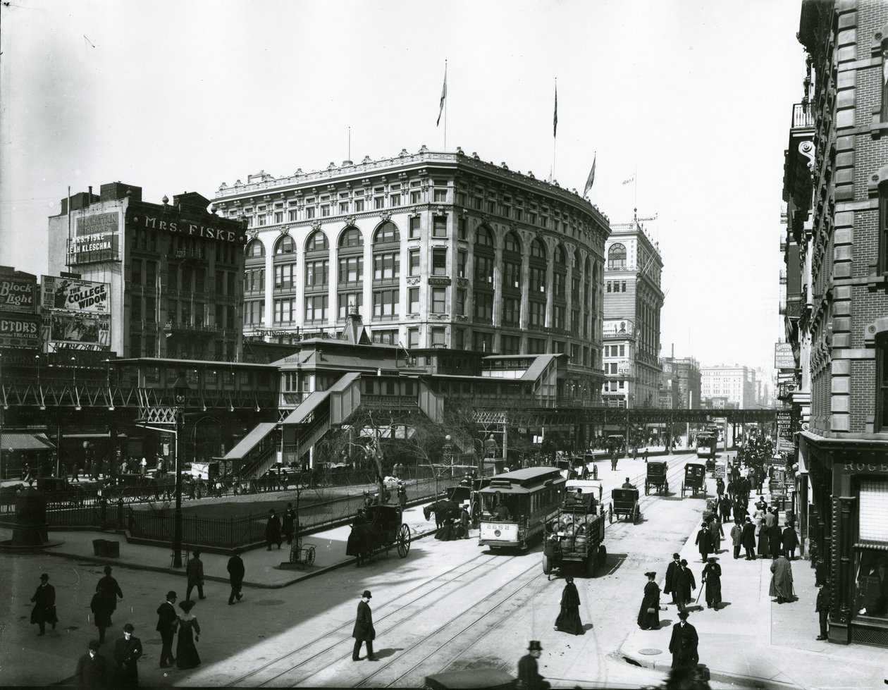 Herald Meydanı, Saks ve Macy's, New York by G.P. Hall und Sohn