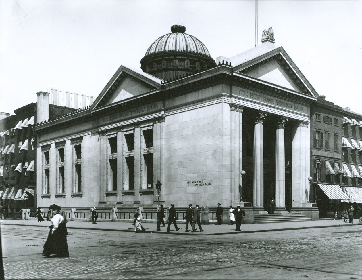 New York Tasarruf Bankası (jelatin gümüşü fotoğraf) by G.P. Hall und Sohn