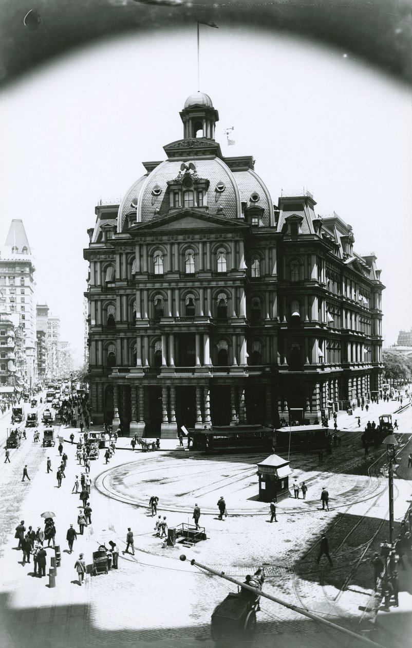 Eski Postane, Broadway ve Park Row, New York City, 1900 dolayları by G.P. Hall und Sohn