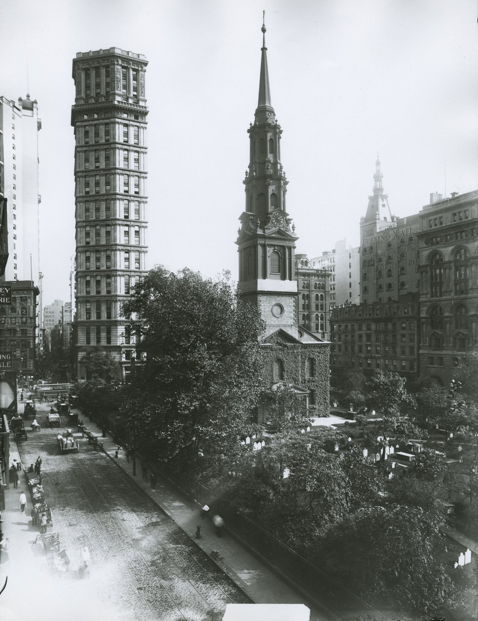 St Pauls Şapeli, Vesey ve Kilise Sokakları, New York by G.P. Hall und Sohn
