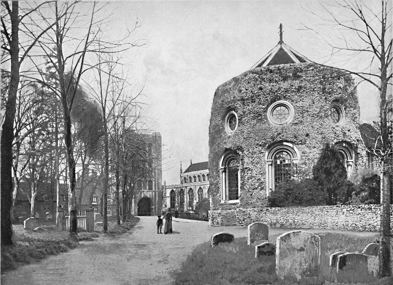 Bury St. Edmunds: Kule, Kilise ve Manastır, c1896 by G. A. Nichols