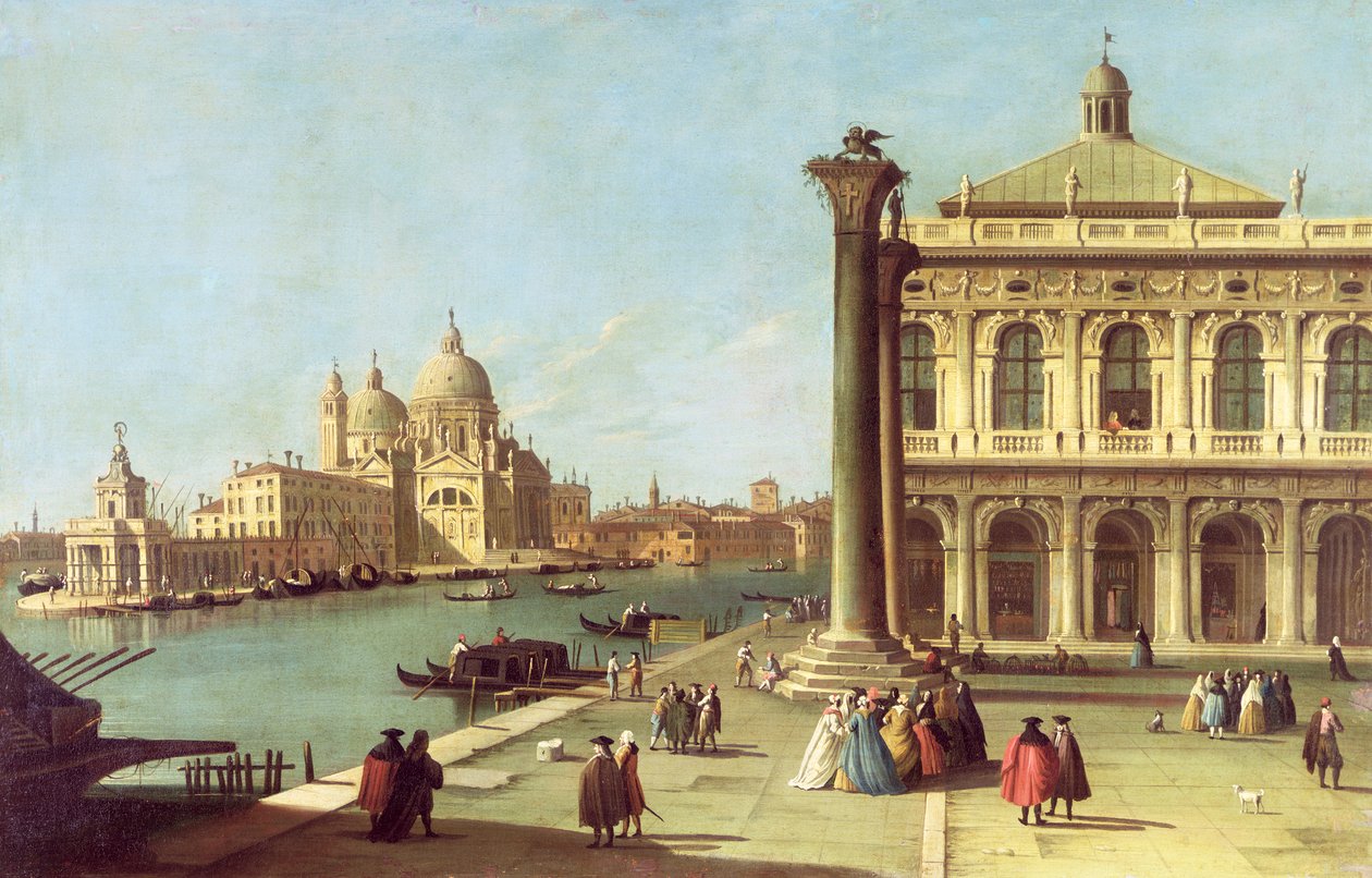 Piazzetta ve Santa Maria della Salute Kilisesi ile Venedik, Büyük Kanal
