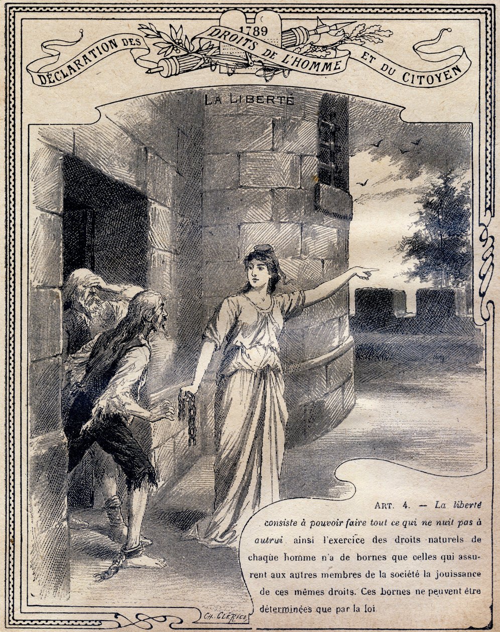 1789: İnsan ve yurttaş hakları bildirgesi: La liberte. İlkokulun üç dersinin ve lise ve kolejlerin ilk sınıflarının öğrencilerine yönelik "Etik ve yurttaşlık eğitiminin eşsiz kitabı, Second Pa by G. Dascher