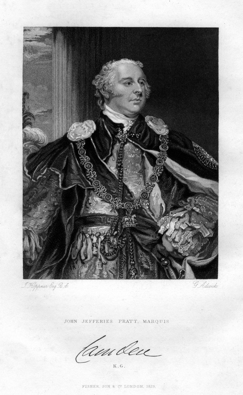 John Jeffreys Pratt, Camden 1. Marki, 1829. by G. H. Adcock