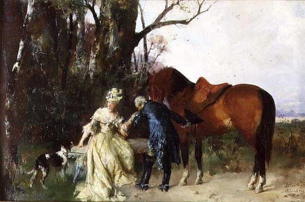 Şövalye bir selamlama by G. Hans Buttner