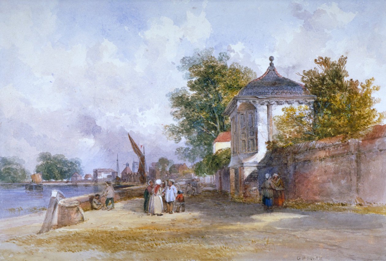 Mortlake, Richmond upon Thames, Londra, c1845 by G Howse