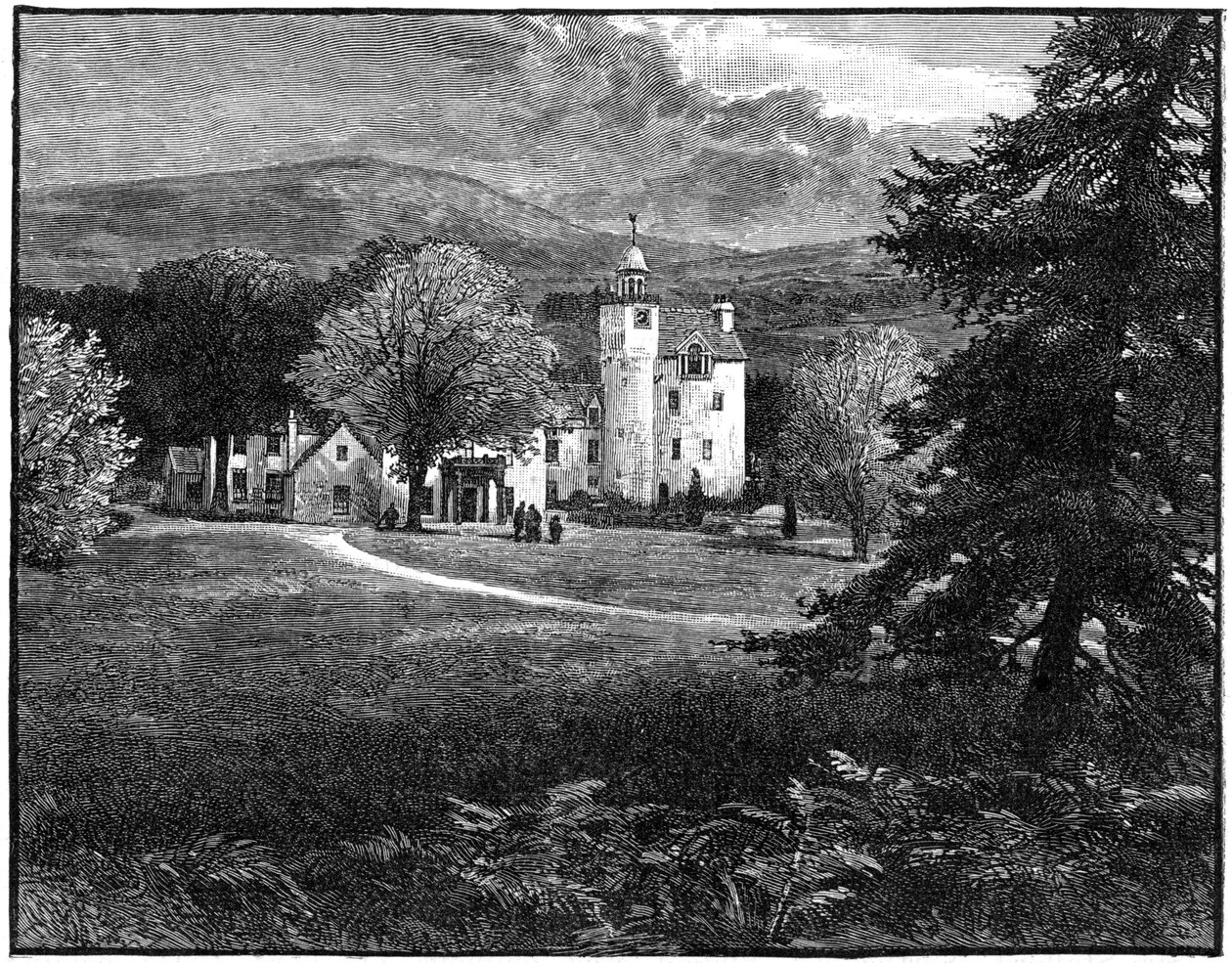 Abergeldie Kalesi, Aberdeenshire, İskoçya, 1900 by G. W. Wilson and Company