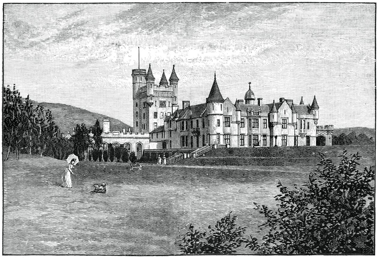 Kuzeybatıdan Balmoral Kalesi, Aberdeenshire, İskoçya, 1900. by G. W. Wilson and Company