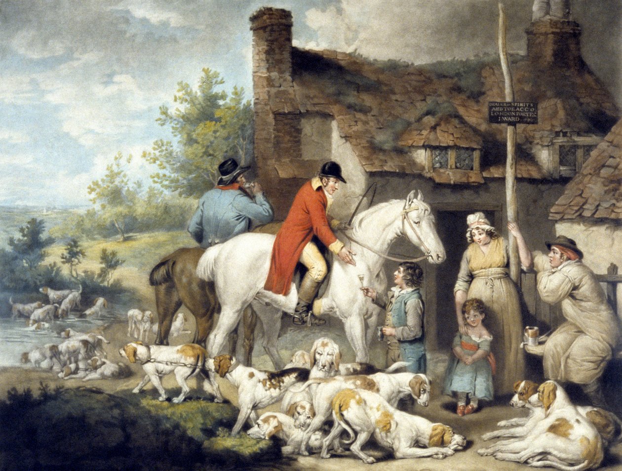 William Ward tarafından oyulmuş bir Country Alehouse dışında by G. and Ward J. Morland
