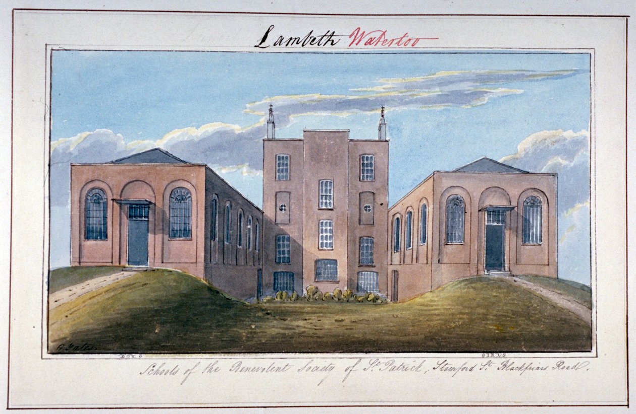 Aziz Patrick binasının Hayırseverler Derneği, Stamford Street, Southwark, Londra, c1825 by G Yates