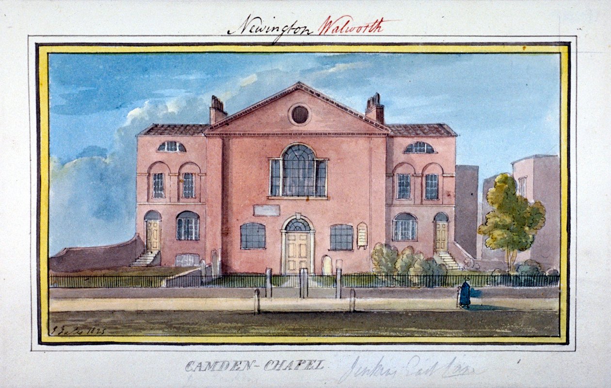 Camden Şapeli, East Lane, Southwark, Londra, 1825 by G Yates