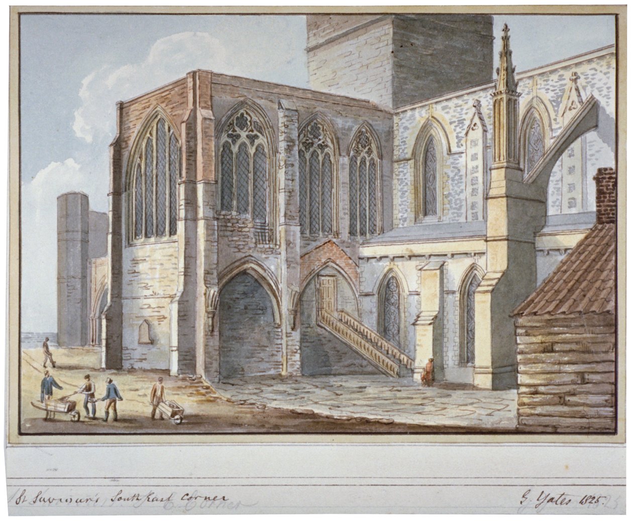 Southwark Katedrali, Londra, 1825 by G Yates