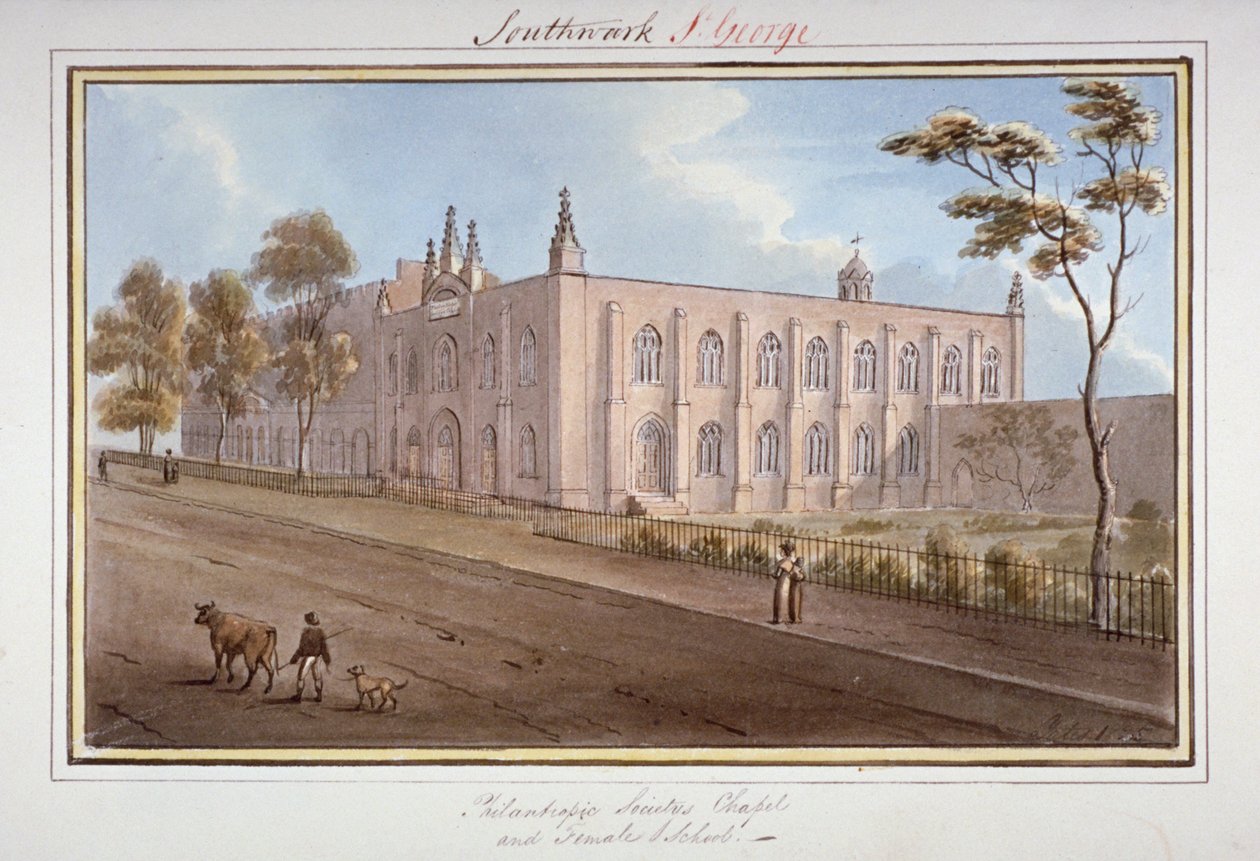 Hayırsever Toplum Kurumu, Southwark, Londra, 1825 by G Yates