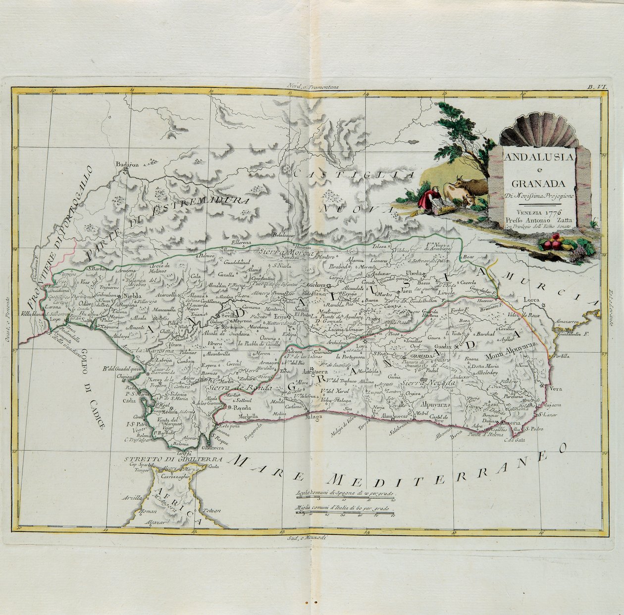 Endülüs ve Granada, G. Zuliani tarafından Venedik