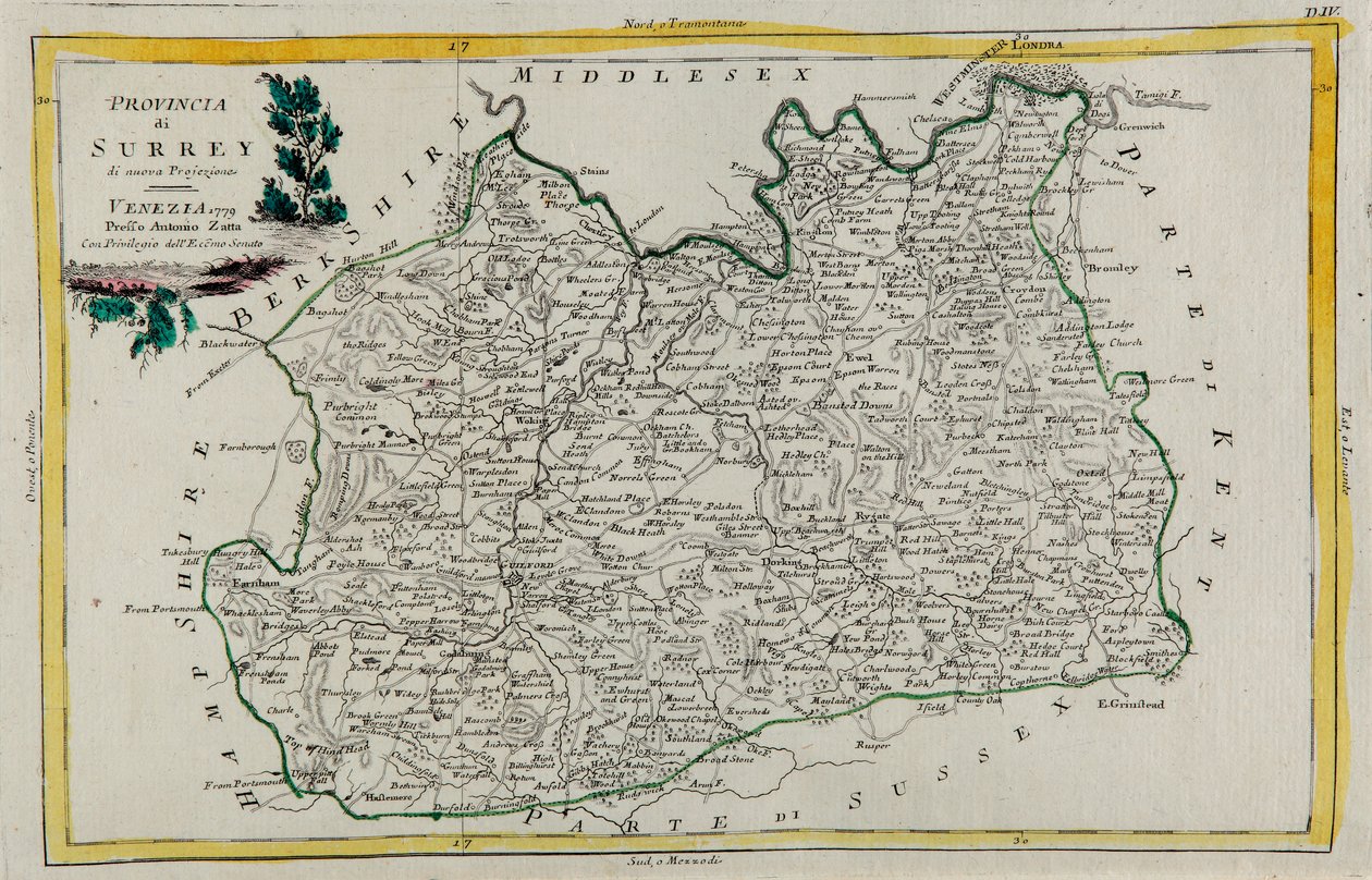 Surrey Eyaleti, G. Zuliani tarafından Venedik