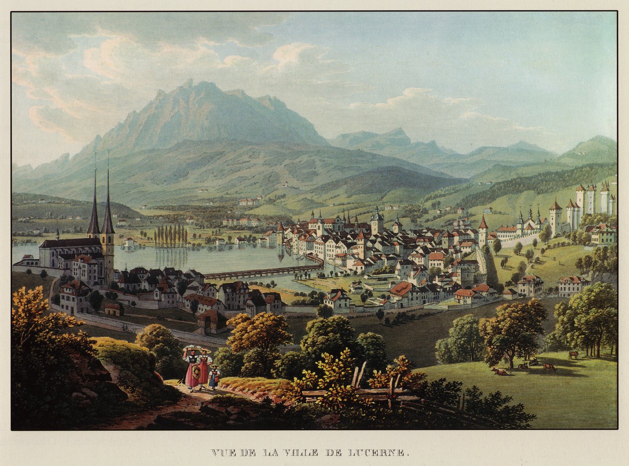 Luzern şehrinin görünümü by Gabriel Ludwig Lori